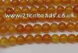 CAR101 15.5 inches 4mm round natural amber beads