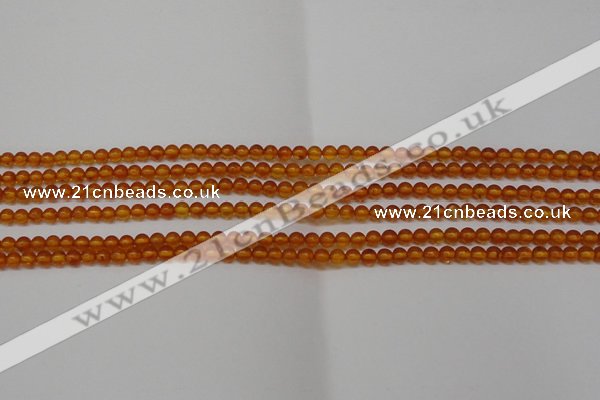 CAR105 15.5 inches 3mm round natural amber beads