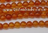 CAR106 15.5 inches 4mm round natural amber beads