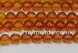 CAR107 15.5 inches 5mm round natural amber beads