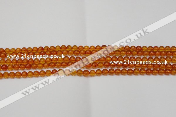 CAR107 15.5 inches 5mm round natural amber beads