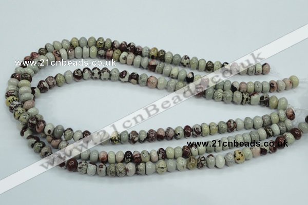 CAR11 15.5 inches 5*8mm rondelle artistic jasper beads wholesale