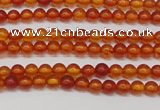 CAR110 15.5 inches 3mm round natural amber beads