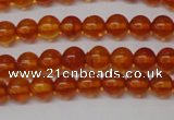 CAR111 15.5 inches 4mm round natural amber beads