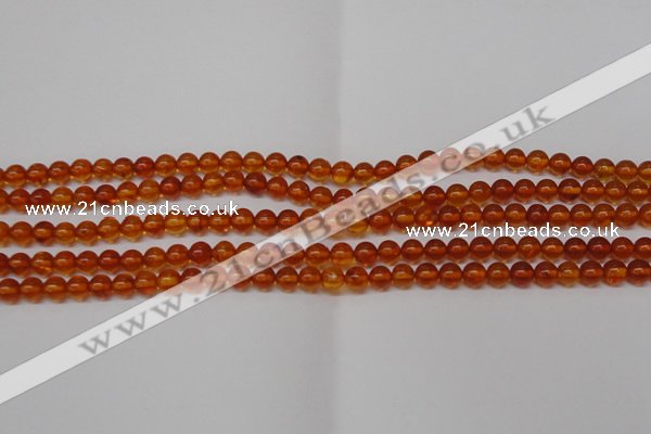 CAR111 15.5 inches 4mm round natural amber beads