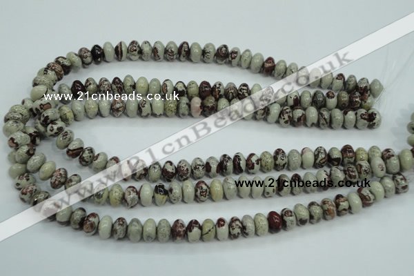 CAR12 15.5 inches 6*10mm rondelle artistic jasper beads wholesale