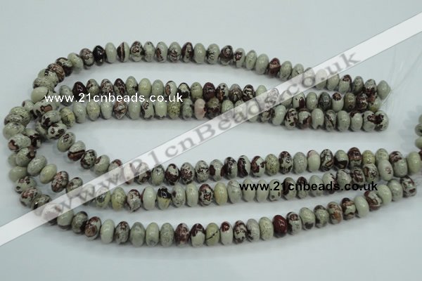 CAR12 15.5 inches 6*10mm rondelle artistic jasper beads wholesale