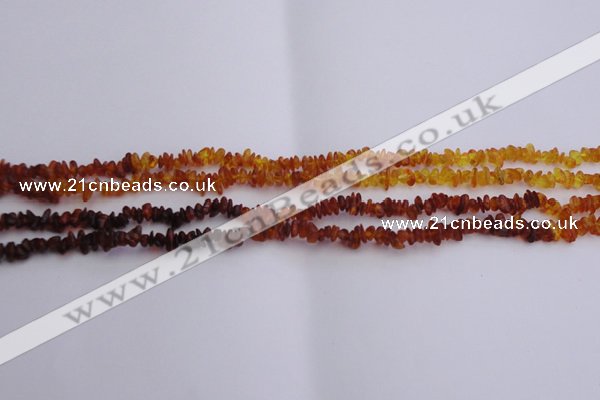 CAR202 24 inches 3*6mm natural amber chips beads wholesale