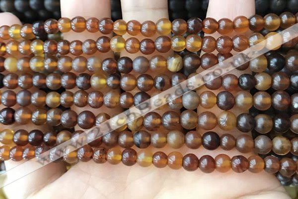 CAR215 15.5 inches 5mm round natural amber beads wholesale