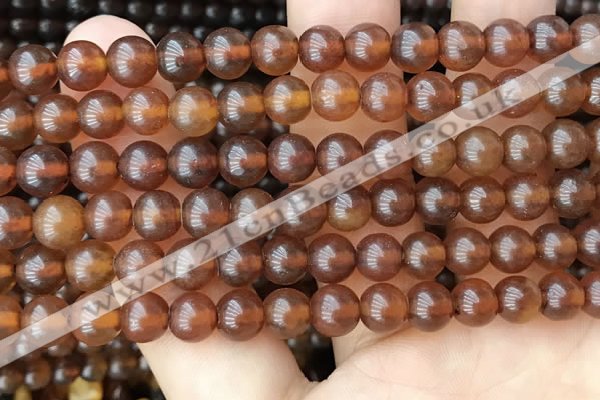 CAR237 15.5 inches 6mm - 7mm round natural amber beads wholesale