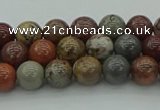 CAR350 15.5 inches 4mm round red artistic jasper beads wholesale