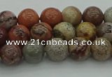 CAR351 15.5 inches 6mm round red artistic jasper beads wholesale