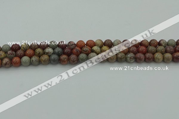 CAR351 15.5 inches 6mm round red artistic jasper beads wholesale