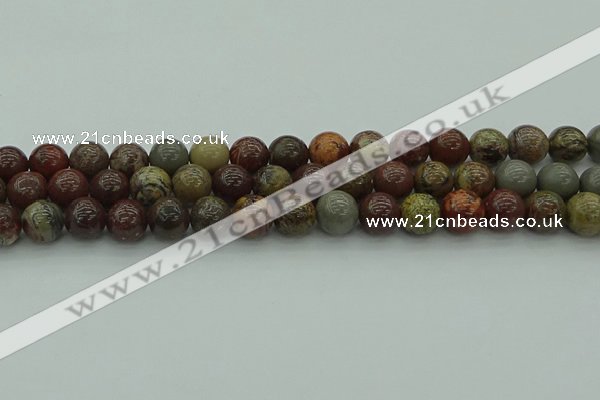 CAR353 15.5 inches 10mm round red artistic jasper beads wholesale