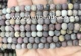 CAR371 15.5 inches 6mm round matte artistic jasper beads wholesale