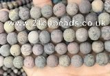 CAR373 15.5 inches 10mm round matte artistic jasper beads wholesale