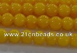 CAR401 15.5 inches 6mm round synthetic amber beads wholesale