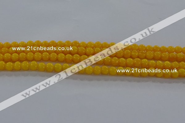 CAR401 15.5 inches 6mm round synthetic amber beads wholesale