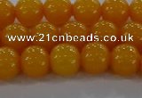 CAR402 15.5 inches 8mm round synthetic amber beads wholesale