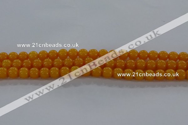 CAR402 15.5 inches 8mm round synthetic amber beads wholesale