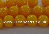 CAR403 15.5 inches 10mm round synthetic amber beads wholesale