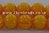 CAR404 15.5 inches 12mm round synthetic amber beads wholesale