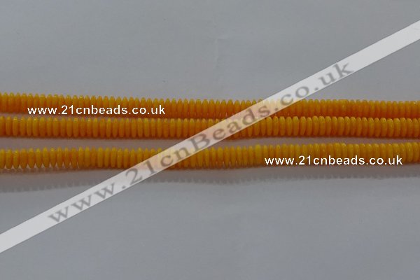 CAR408 15.5 inches 2*6mm rondelle synthetic amber beads wholesale