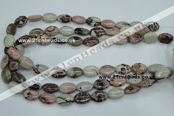 CAR41 15.5 inches 13*18mm oval artistic jasper beads wholesale