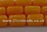 CAR414 15.5 inches 10*15mm tube synthetic amber beads wholesale