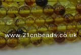 CAR500 15.5 inches 4mm - 5mm round natural amber beads wholesale
