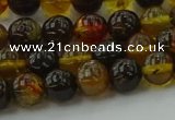 CAR501 15.5 inches 6mm - 7mm round natural amber beads wholesale