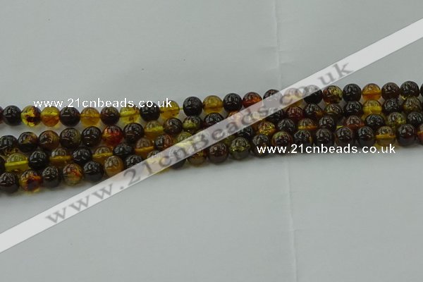 CAR501 15.5 inches 6mm - 7mm round natural amber beads wholesale