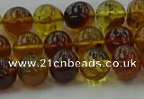 CAR502 15.5 inches 8mm - 9mm round natural amber beads wholesale