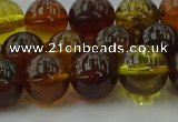 CAR504 15.5 inches 10mm - 11mm round natural amber beads wholesale