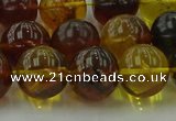 CAR505 15.5 inches 12mm - 13mm round natural amber beads wholesale