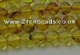 CAR521 15.5 inches 5mm - 6mm round natural amber beads wholesale