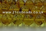 CAR523 15.5 inches 8mm - 9mm round natural amber beads wholesale