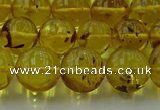 CAR524 15.5 inches 9mm - 10mm round natural amber beads wholesale