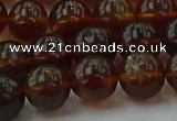 CAR529 15.5 inches 9mm - 10mm round natural amber beads wholesale