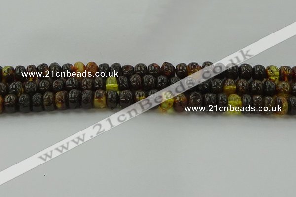 CAR532 15.5 inches 5*8mm rondelle natural amber beads wholesale