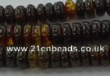 CAR533 15.5 inches 4*10mm rondelle natural amber beads wholesale