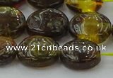 CAR547 15.5 inches 10*12mm - 11*14mm oval natural amber beads