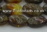 CAR548 15.5 inches 12*15mm - 13*17mm oval natural amber beads