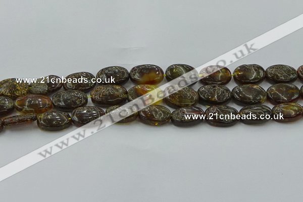 CAR548 15.5 inches 12*15mm - 13*17mm oval natural amber beads