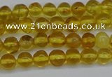 CAR550 15.5 inches 4mm - 5mm round natural amber beads wholesale