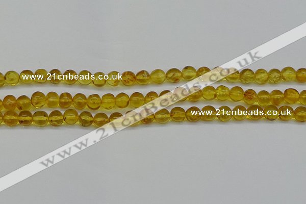 CAR551 15.5 inches 6mm - 7mm round natural amber beads wholesale