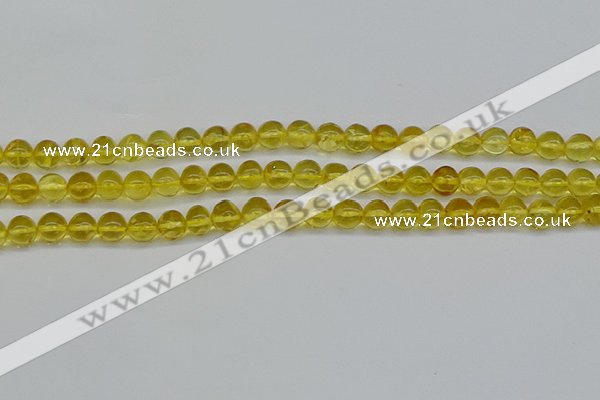 CAR555 15.5 inches 4mm - 5mm round natural amber beads wholesale