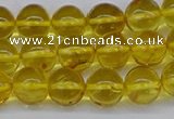 CAR557 15.5 inches 7mm - 8mm round natural amber beads wholesale