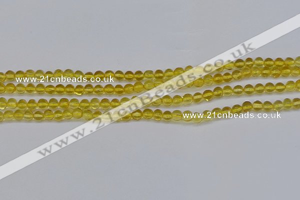 CAR558 15.5 inches 4mm - 4.5mm round natural amber beads wholesale