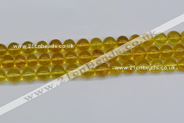 CAR565 15.5 inches 11mm - 12mm round natural amber beads wholesale